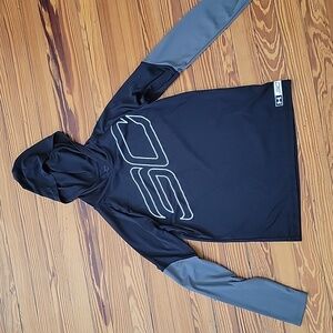 Under Armour kids youth large pullover hoodie gray and black